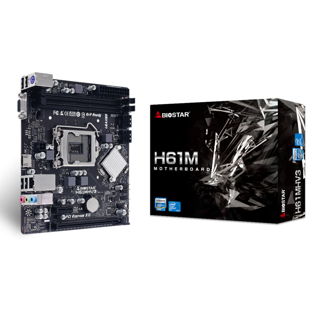 Tarjeta Madre Biostar H61MHV3 Intel H61 DDR3 HDMI