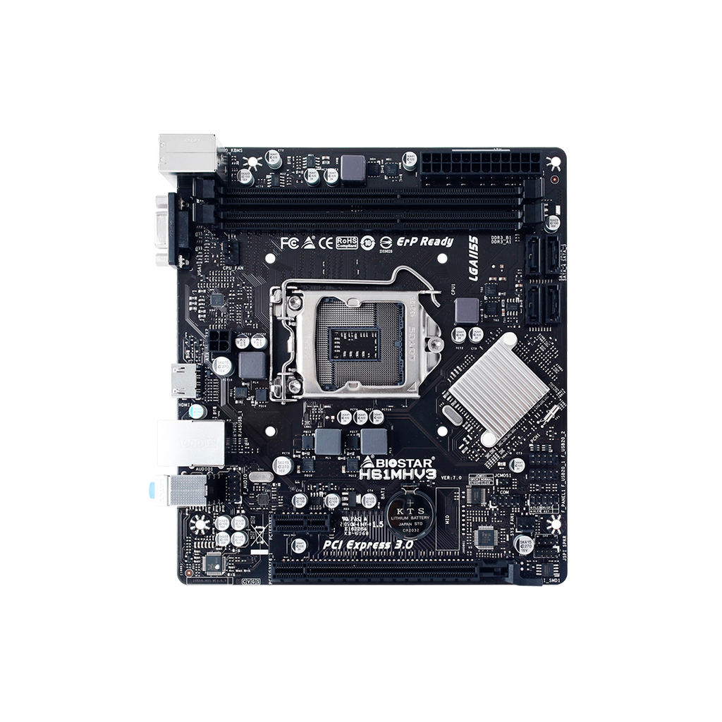 Tarjeta Madre Biostar H61MHV3 Intel H61 DDR3 HDMI