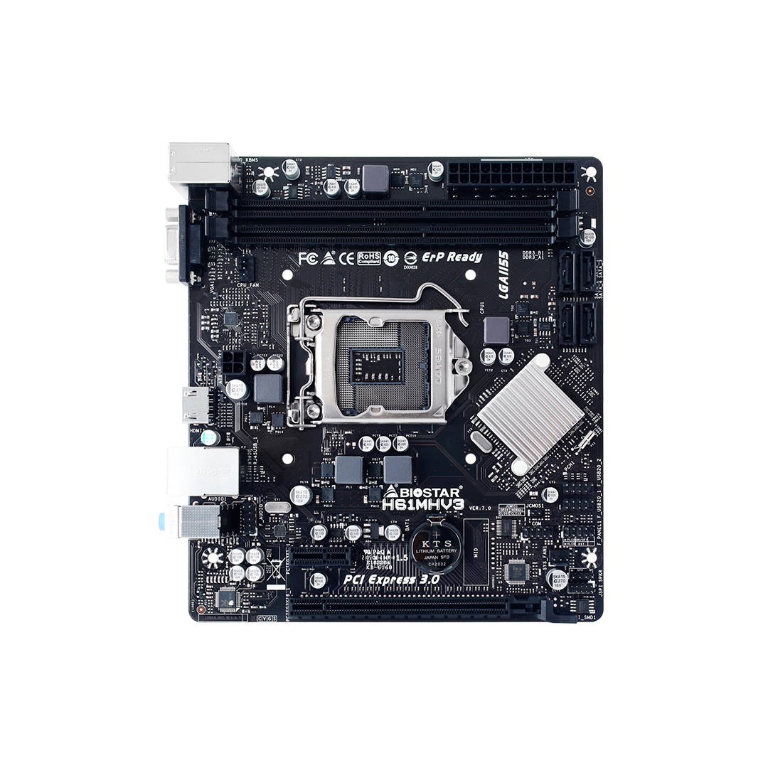 Tarjeta Madre Biostar H61MHV3 Intel H61 DDR3 HDMI