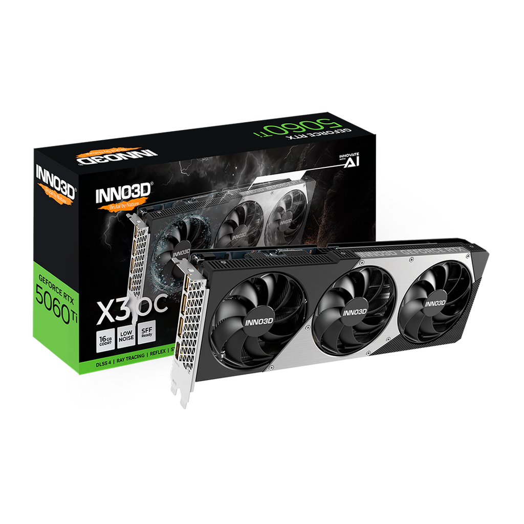 Tarjeta de Video Inno3D GeForce RTX 5060 Ti X3 OC 16GB GDDR7 128-bit