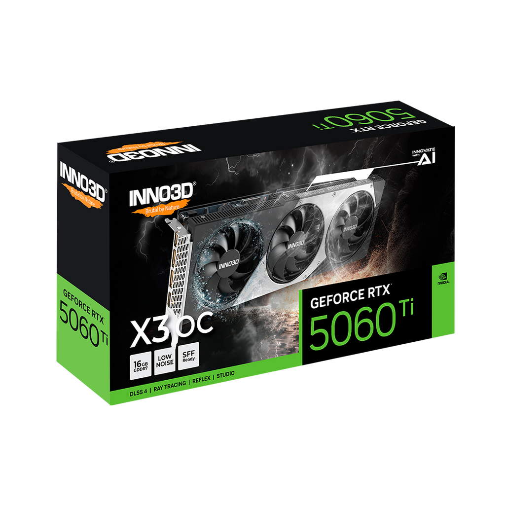 Tarjeta de Video Inno3D GeForce RTX 5060 Ti X3 OC 16GB GDDR7 128-bit