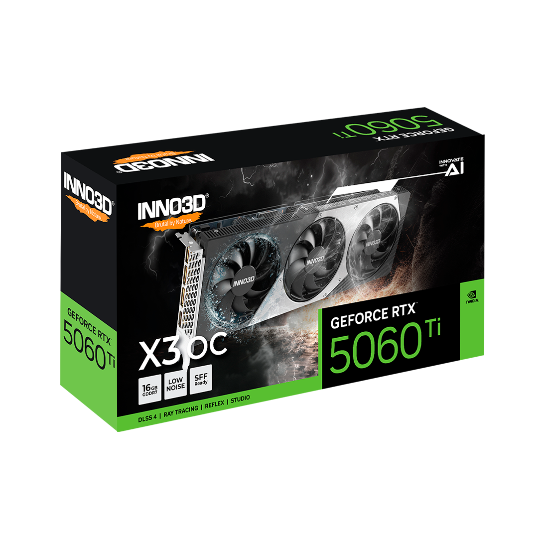Tarjeta de Video Inno3D GeForce RTX 5060 Ti X3 OC 16GB GDDR7 128-bit