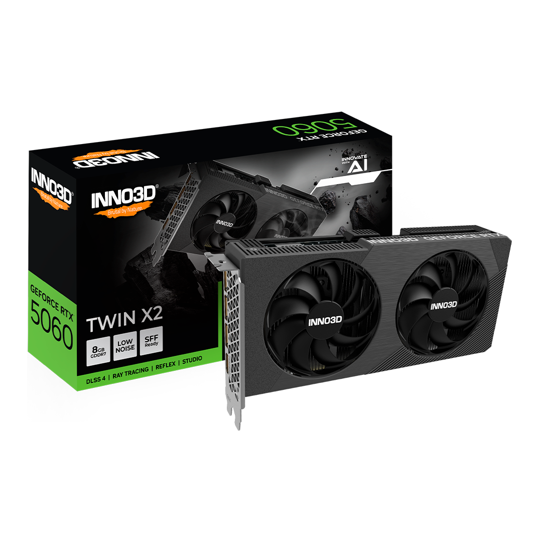 Tarjeta de Video Inno3D GeForce RTX 5060 Twin X2 OC 8GB GDDR7 128-bit