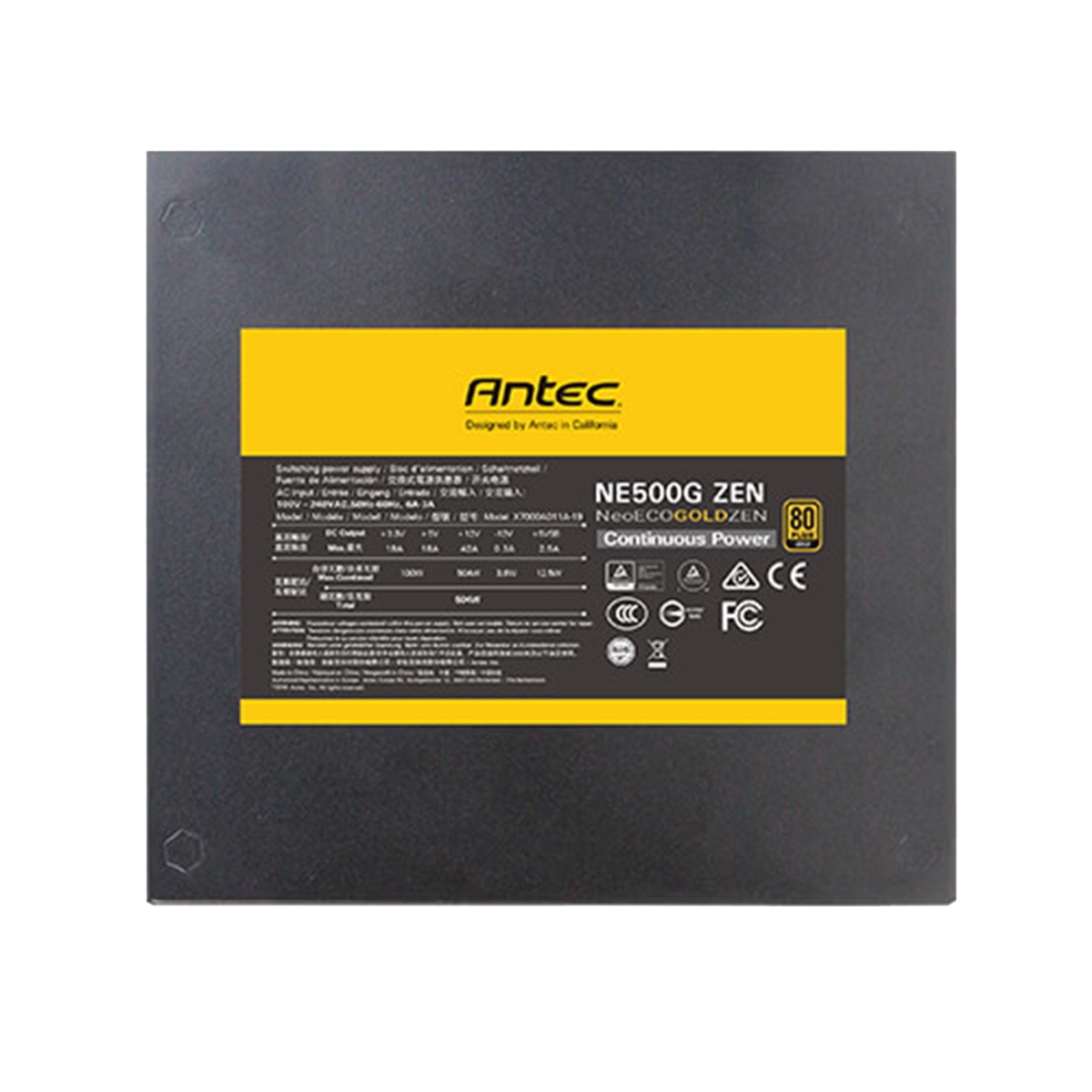 Fuente de Poder Antec ZEN 500W 80+