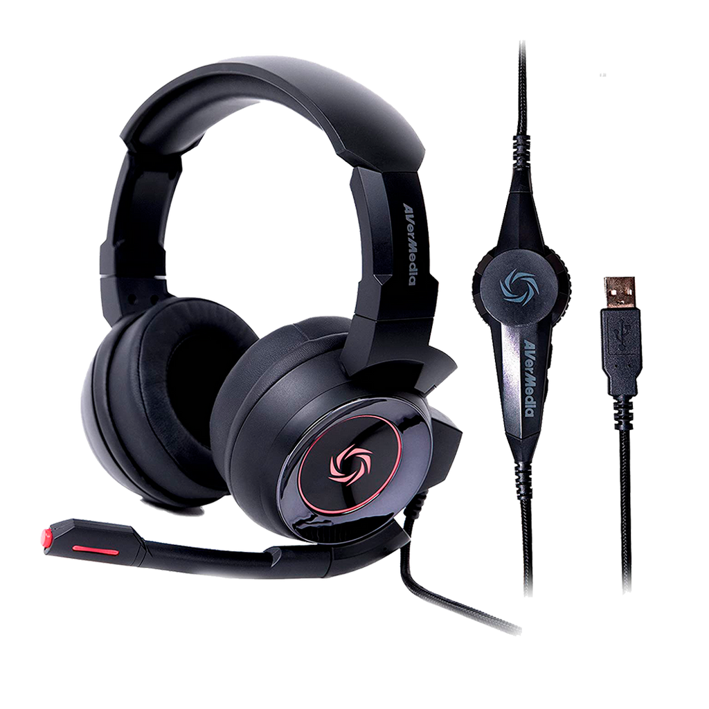 Audifono Avermedia Gh337 7.1  Negro, Usb