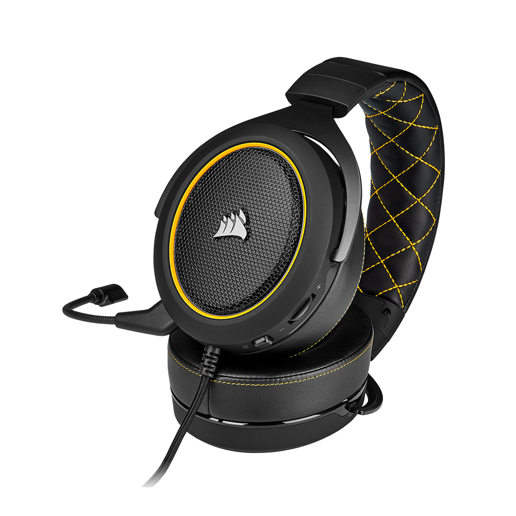 Audifono Corsair Hs60 Pro Amarillo 7.1 Envolvente 3,5 Mm