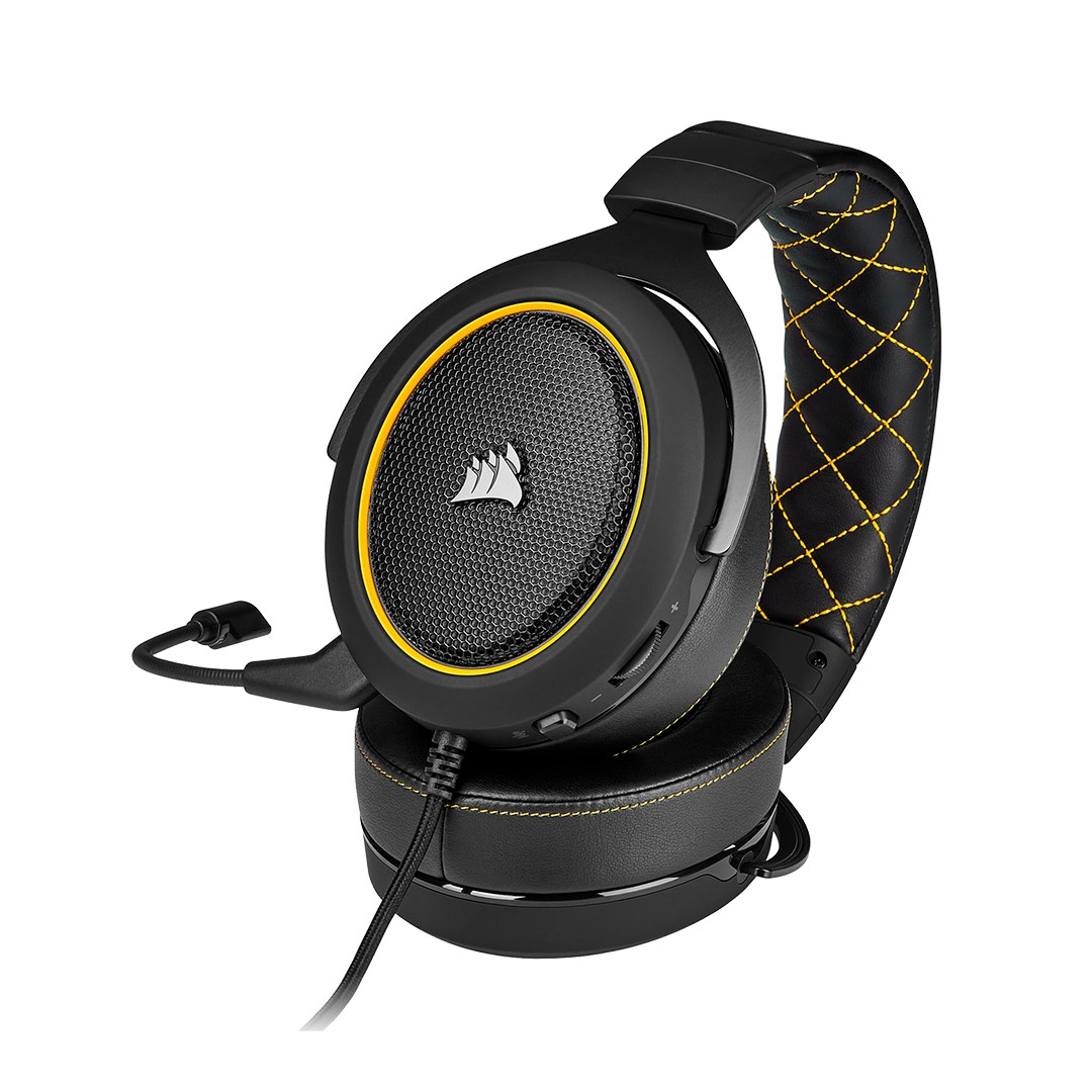 Audifono Corsair Hs60 Pro Amarillo 7.1 Envolvente 3,5 Mm