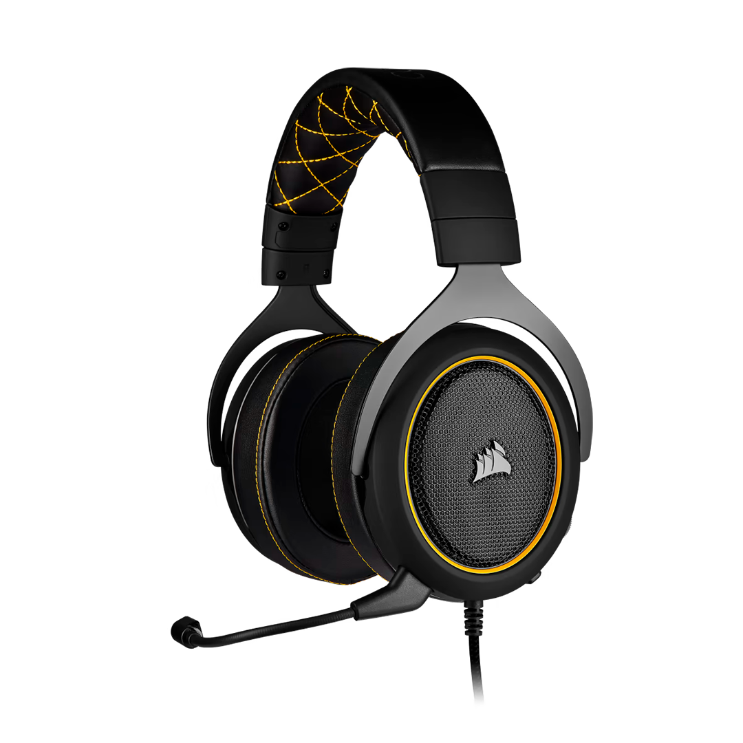 Audifono Corsair Hs60 Pro Amarillo 7.1 Envolvente 3,5 Mm