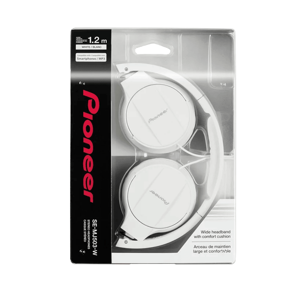 Audifono Pioneer Se-Mj503-W Plegable Color Blanco
