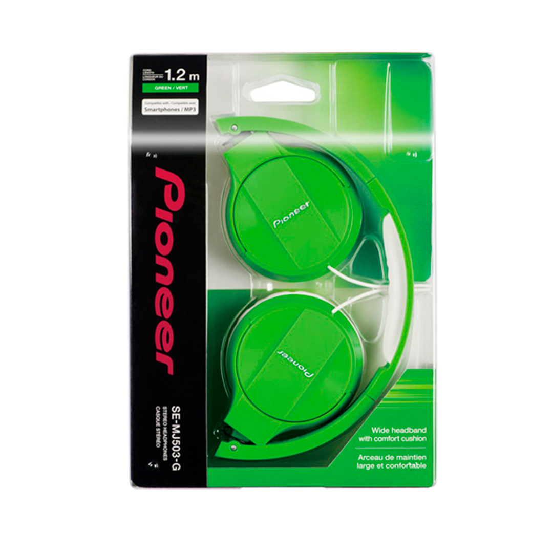 Audifono Pioneer Se-Mj503-G Plegable Color Verde