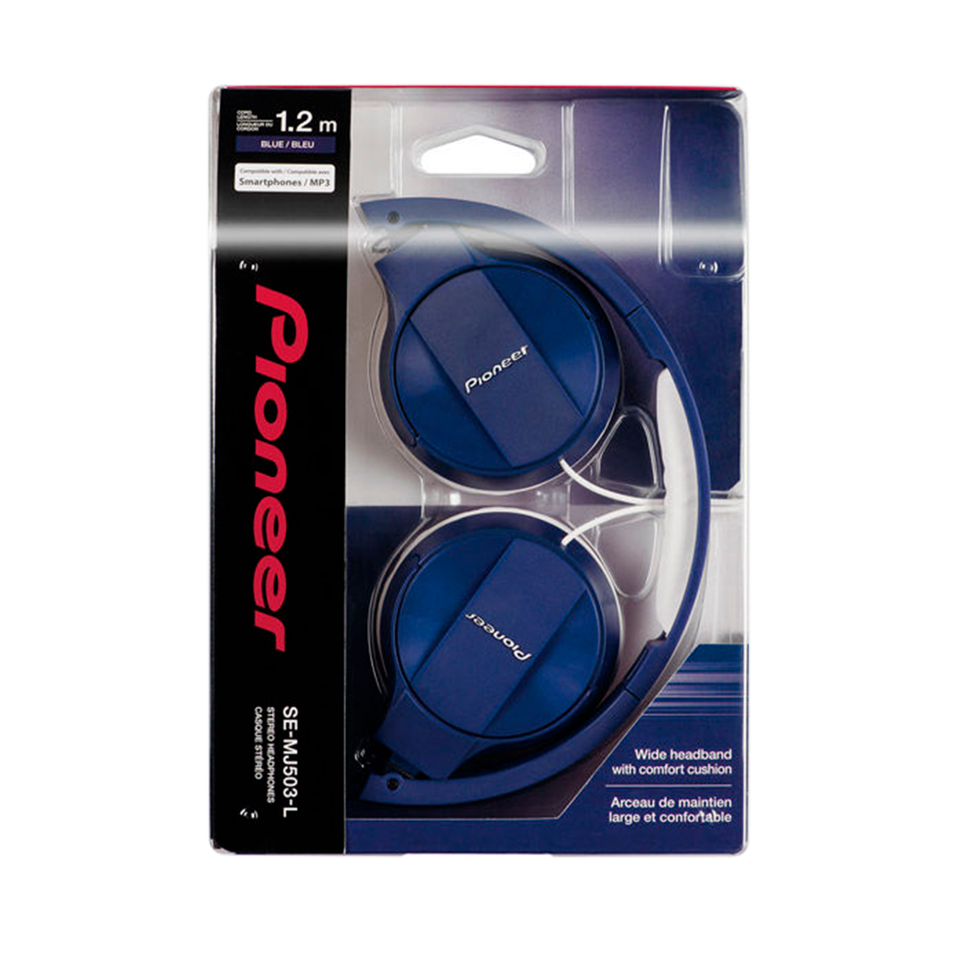 Audifono Pioneer Se-Mj503-L  Plegable Color Azul