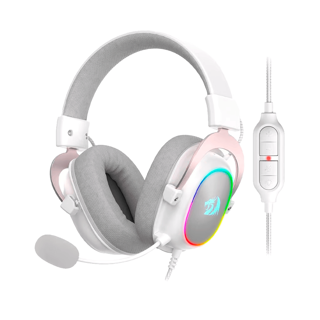 Audifono Redragon H510W-Rgb Zeus X 7.1 Virtual, Usb, Rgb, Blanco